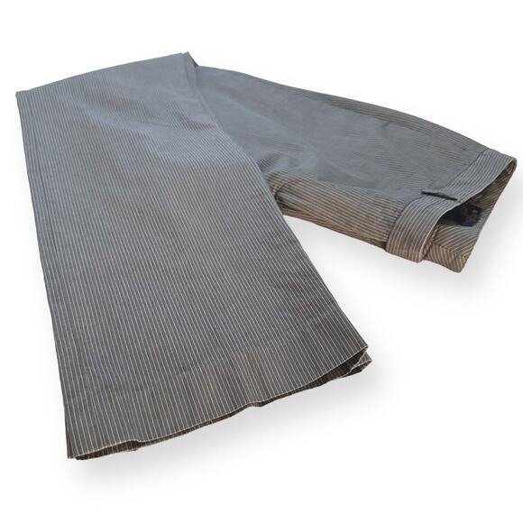 BROOKS BROTHERS Lucia Fit Dress Pants Pinstripe Straight Leg Mid Rise Gray 4 - Picture 6 of 8